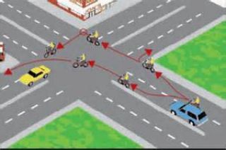 Which of the following should cyclists observe at a four way stop?