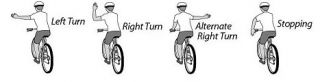 When do you NOT need to signal when cycling?