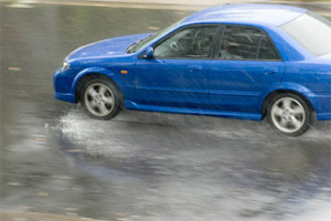 If you find that your car is hydroplaning, you should: