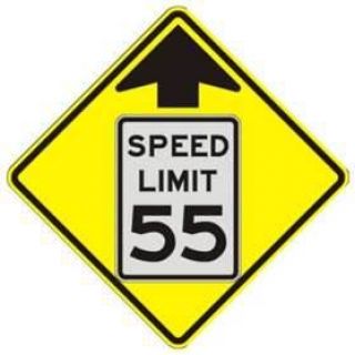 If you are driving 65 mph, and you approach this sign, it means: