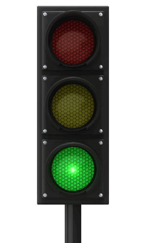 You are at a traffic light with a standard 3 lights (red, yellow and green), If you see a flashing green light at the intersection:
