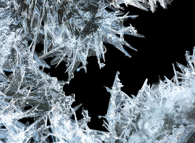 Where does ice form more readily?