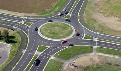 When approaching a roundabout you should: