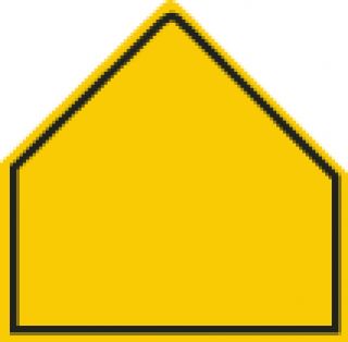 What does this five-sided sign indicate?