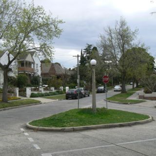 Are you permitted to park on a median strip or traffic island?