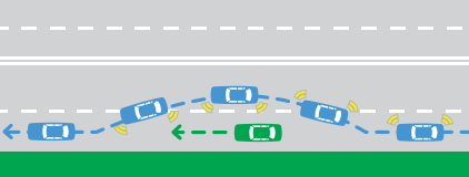 Which lane should you use when overtaking?