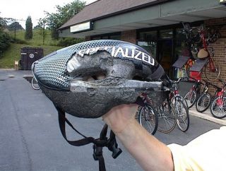 Is it ok to wear a broken or damaged bicycle helmet?