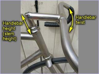 How far should your handlebars stem be into the frame of the bike?