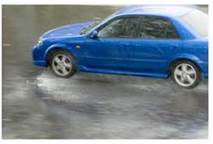 Which factor is hydroplaning usually caused by?