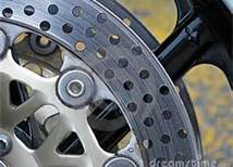 Your motorcycle has two brakes. The front brake is: