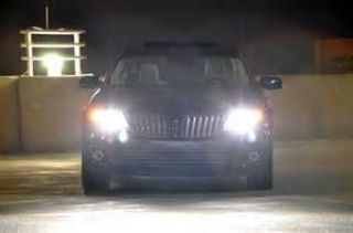 At night, you must always dip the headlights on your vehicle EXCEPT in which scenario?