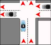 You are driving on a one-way street. You may turn left onto another one-way street only if: