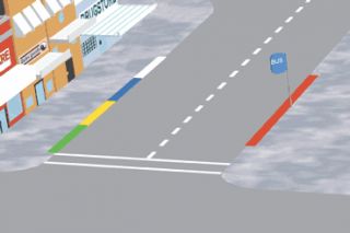 What does a green painted curb mean?