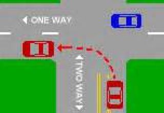 When Making A Left Turn From A Two Way Street To A One Way Street In Which Lane Should Your Vehicle Be In When The Turn Is Completed Us Drivers License Test Questions