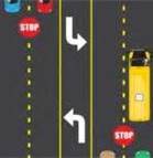 Always unload on the right outside lane if on a multi-lane road.