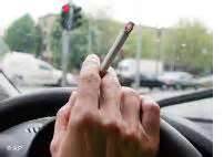 Preparing to smoke and smoking while driving: