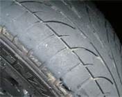 Uneven and or excessive tyre wear can be caused by faults in which system?