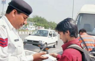 When an officer in full uniform demands your driving licence, you: