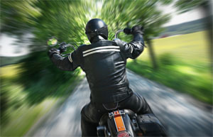 Motorcycle accidents are mostly caused by _______________.