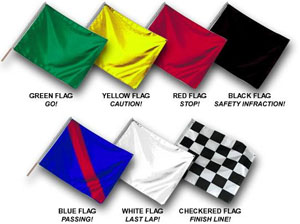 You should be aware of flag stations to understand the changing conditions of the track.