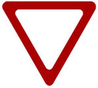 This red and white triangle indicates: