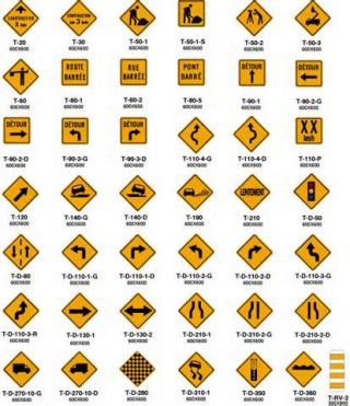 Work zone or construction zone signs are usually displayed in: