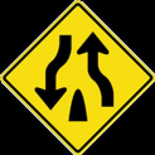 This posted arrow sign indicates: