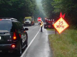 Flag persons are often located in highways and work zones: