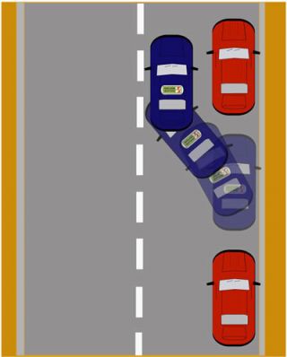 If you have parked on the side of the road and are re-entering traffic: