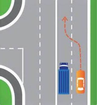 How do you know when it is safe to merge back in front of a vehicle you have just passed?