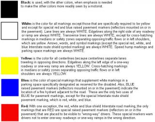 __________ show parking spaces for persons with disabilities.