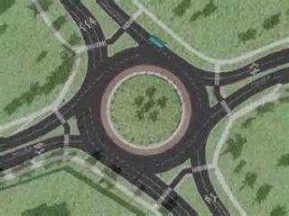 On a multi-lane roundabout, if you intend to exit the roundabout less than halfway around it, use: