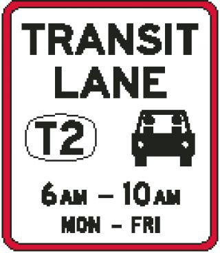 On some roadways, some lanes reserved as -Transit- are used for: