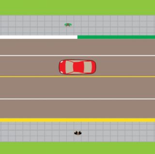 You want to stop and pick up a passenger. You see there are colored markings painted on the curb. In front of which color(s) can you stop?