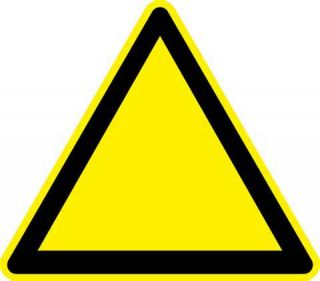 When you see a triangle-shaped road sign while driving, you must: