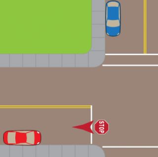 Which of the following is most true about parking at an intersection?