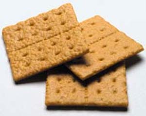 Some graham crackers say: You're crossing over the median!