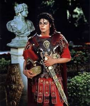 Michael Jackson, who is wearing some shining armor, says: Children, be careful! You don't wanna get a citation.