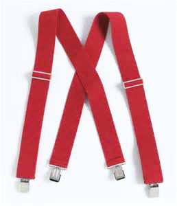 A pair of suspenders says: Waddya got in yer trunk?