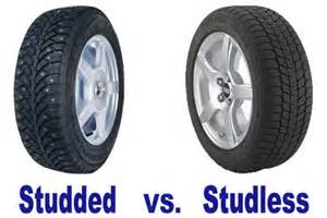 What is the advantage of using studded tires?